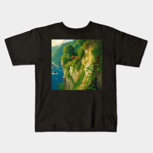 Lush Cliff - Cliffside View of the Sea of Swords Kids T-Shirt